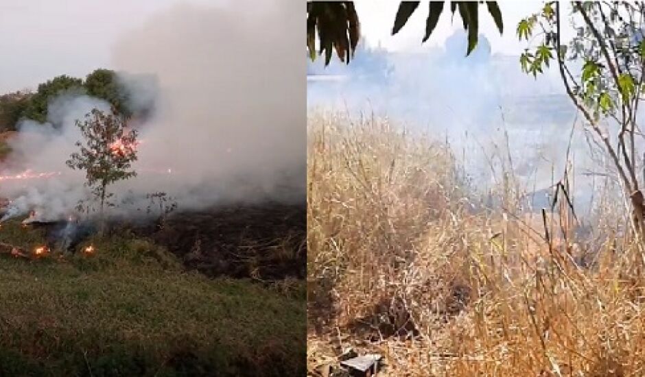 Dois incêndios foram registrandos em Paranaíba em 24 horas, um dos registros pôde ser observado em outra regiões da cidade