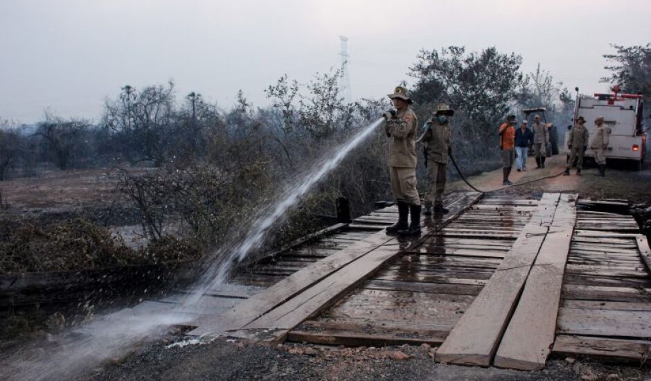 Pontes queimadas no Pantanal serão substituídas por pontes de concreto
